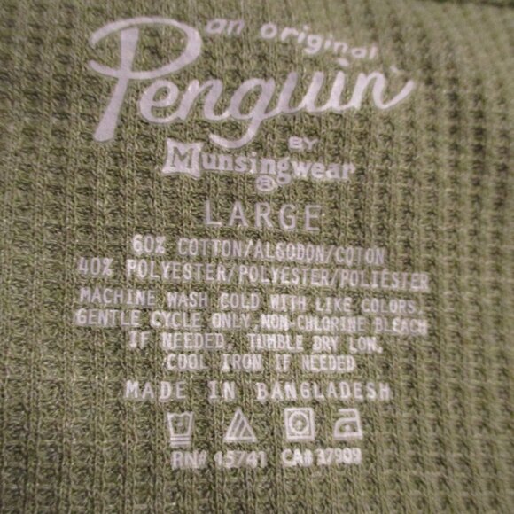 Original Penguin NEW Men Large Green Warm Outdoor Vacation Long Sleeve Shirt - Picture 11 of 11